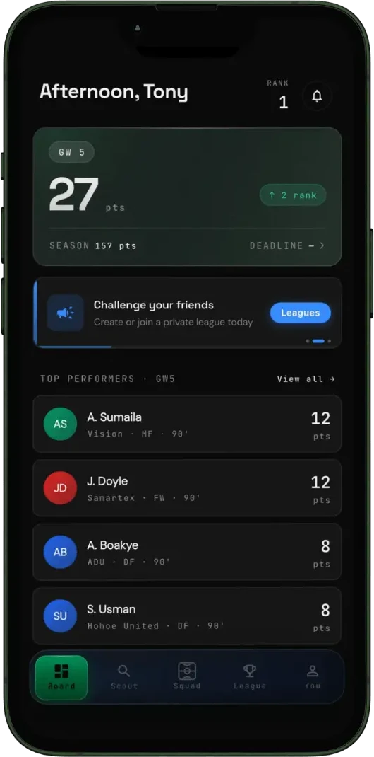 Small Poles App — Home Screen